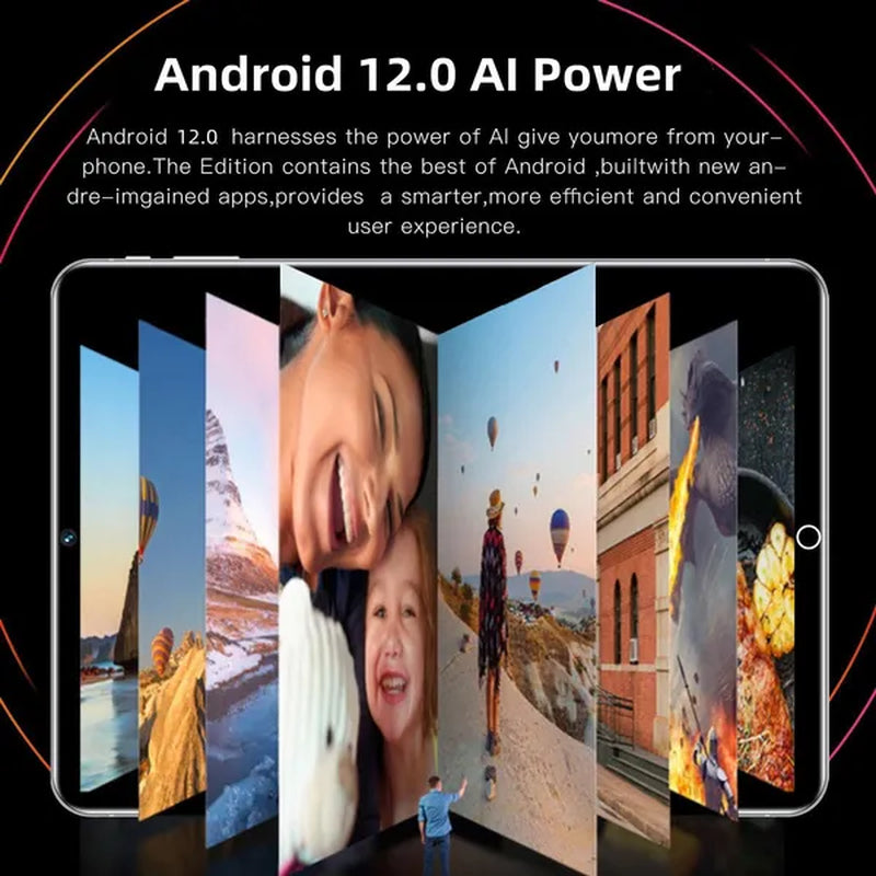 2023 Newest Upgrade Best Tablet 12 Inch Ten Core 5G/2.4G Dual Wifi PC Tablet Android 12.0 Arge 2560*1600 IPS Screen Dual SIM Dual Camera Rear 13.0 MP IPS Tablet Call Phone Tablet (RAM 12GB+ROM 1024GB) Tablet-Pc Tablette